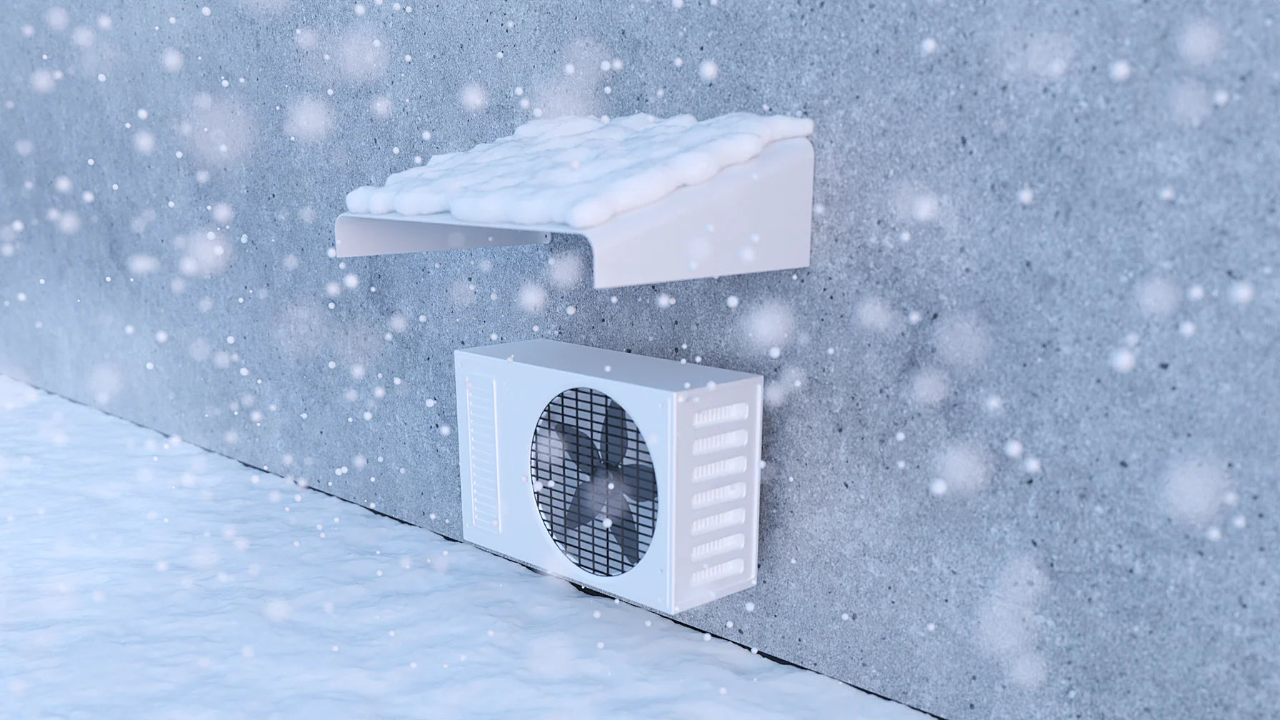HVAC Snow Shield - White